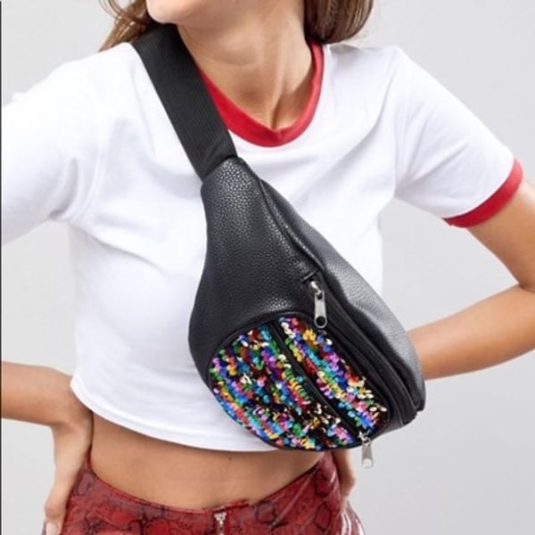 Reclaimed Vintage Sequin Fanny Pack