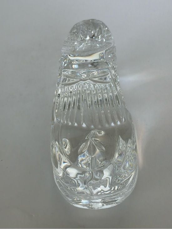 Waterford Crystal Golf Shoe Figurine Paperweight Clear Cut Crystal Collectible 7