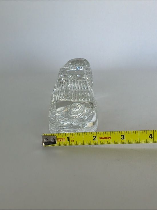 Waterford Crystal Golf Shoe Figurine Paperweight Clear Cut Crystal Collectible 10