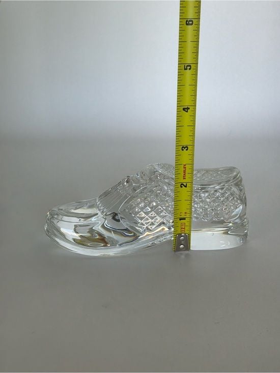 Waterford Crystal Golf Shoe Figurine Paperweight Clear Cut Crystal Collectible 11
