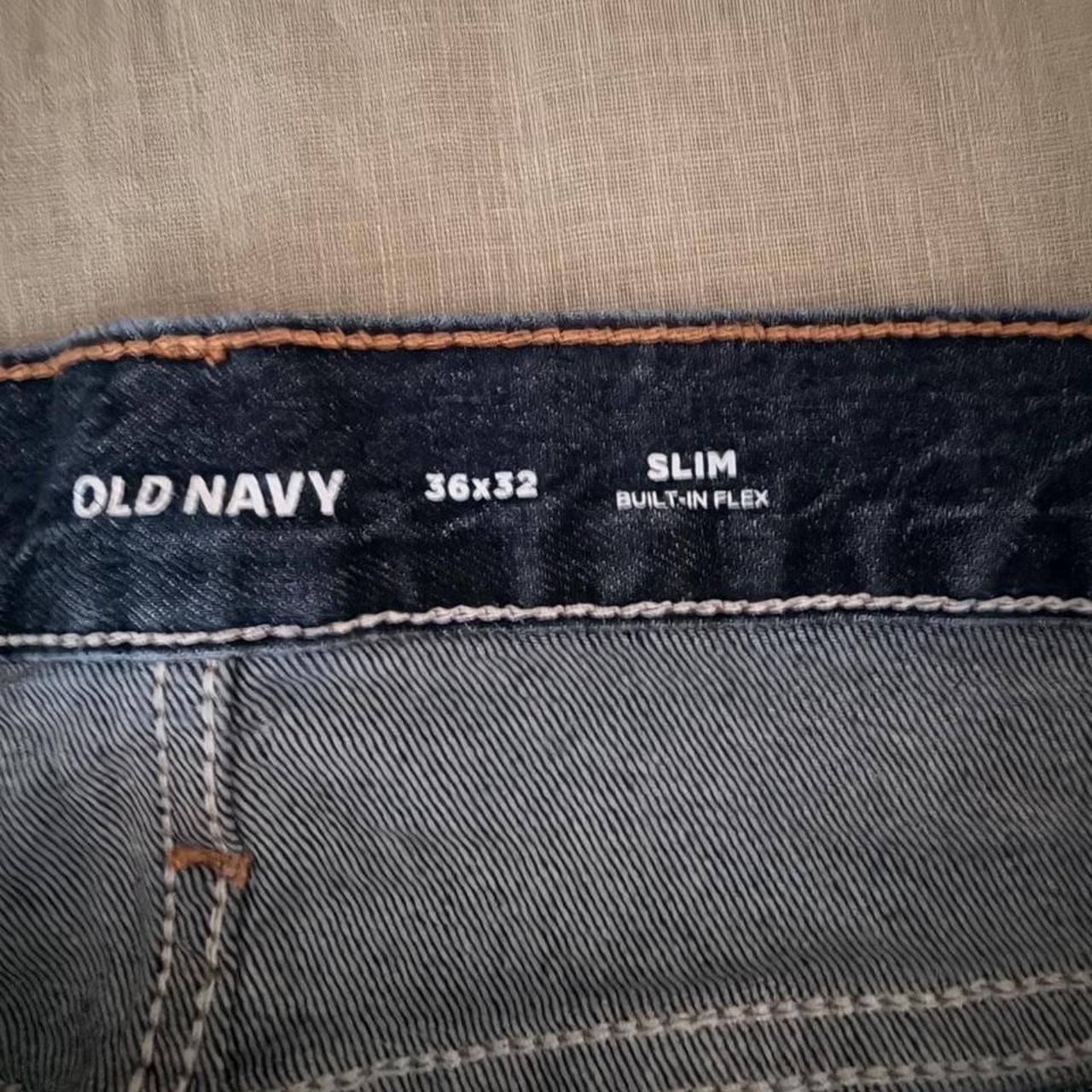 Old Navy Slim Built-In Flex Jeans Dark Wash 36x32 3