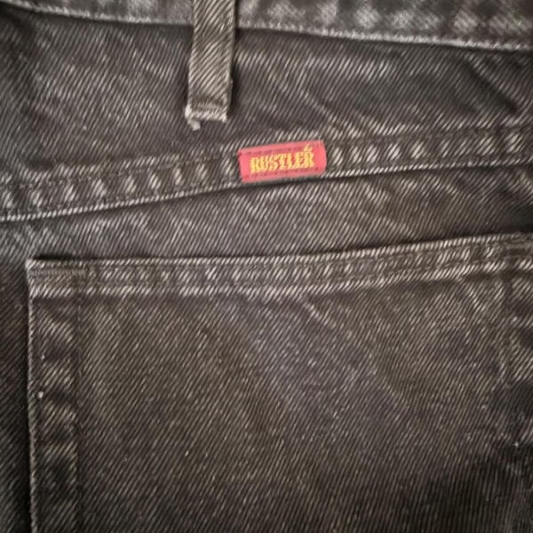Rustler Black Straight Leg Denim Jeans