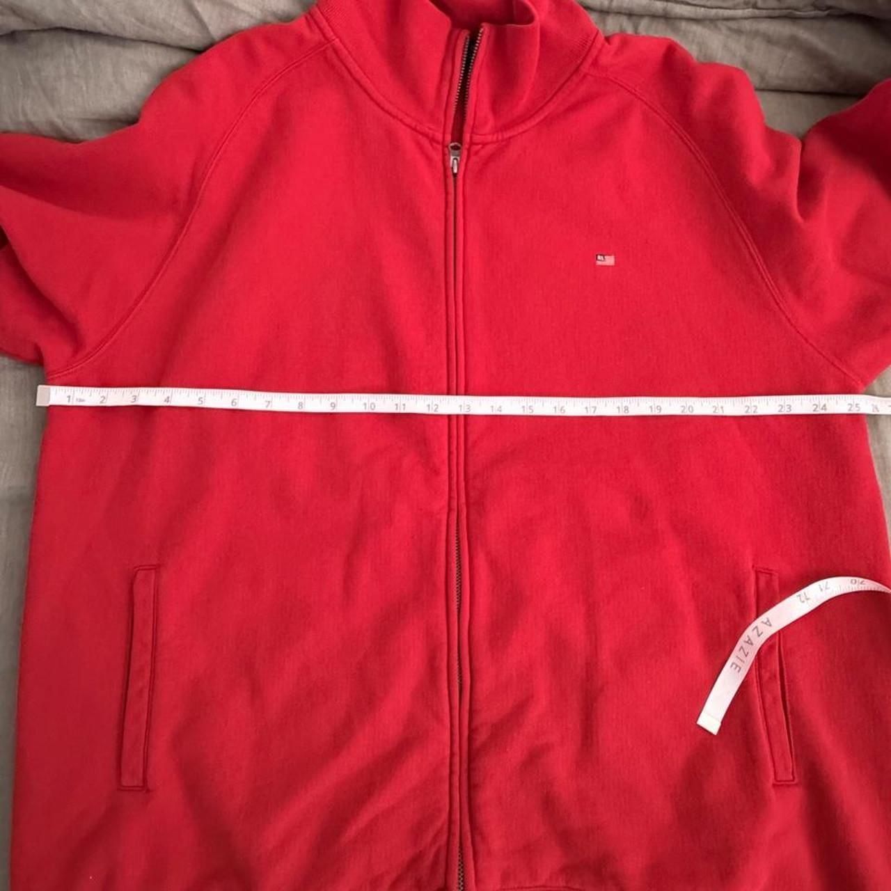 Polo Ralph Lauren Jeans Co Vintage Zip Up Flag Fleece Hoodie Red XXL 5