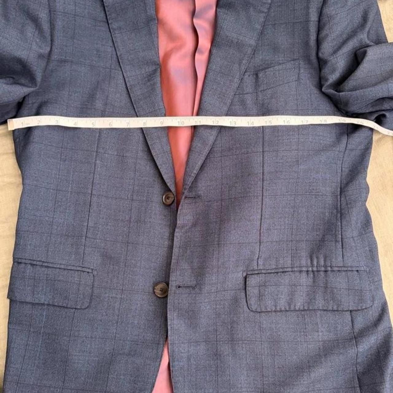 SuitSupply Lazio Blue Checkered Ariston Super 130s Wool Suit 42L 7