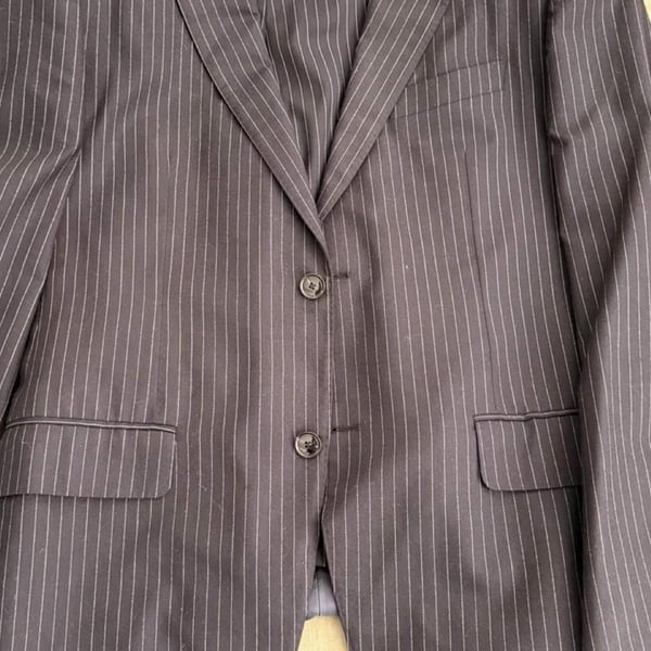 INJOY REDA Wool Pinstriped Suit 44R