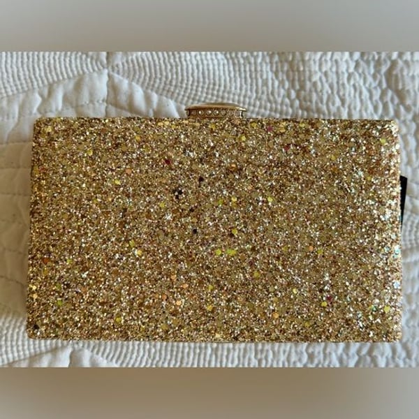 Gold Glitter Sparkle Evening Clutch