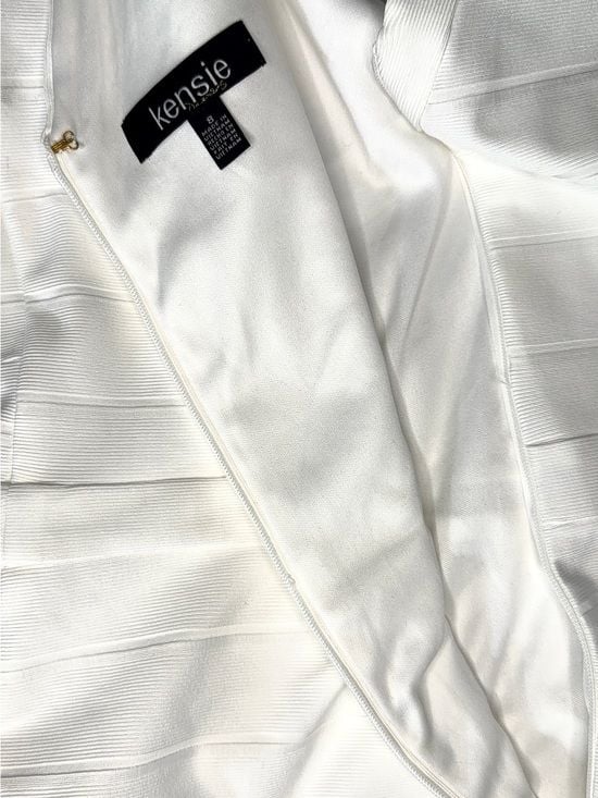 Kensie White Bandage Bodycon Dress Size 8 NWT 5
