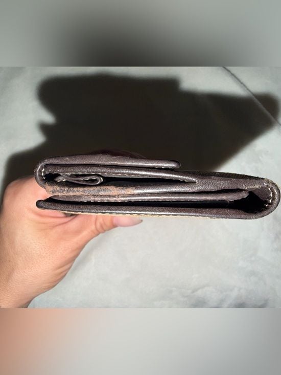 Vintage Gucci GC canvas web bow continental wallet 5