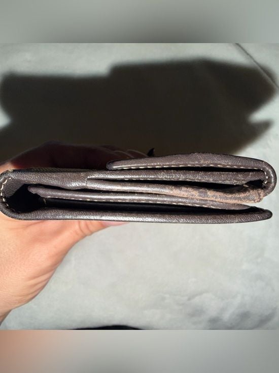 Vintage Gucci GC canvas web bow continental wallet 6
