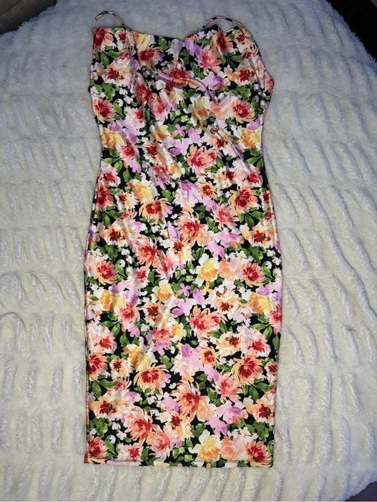 Floral Cowl Neck Midi Dress 3