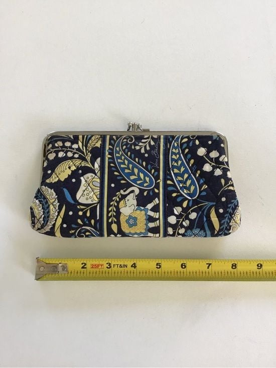 Vera Bradley Navy Blue Floral Kiss-Lock Clutch 8