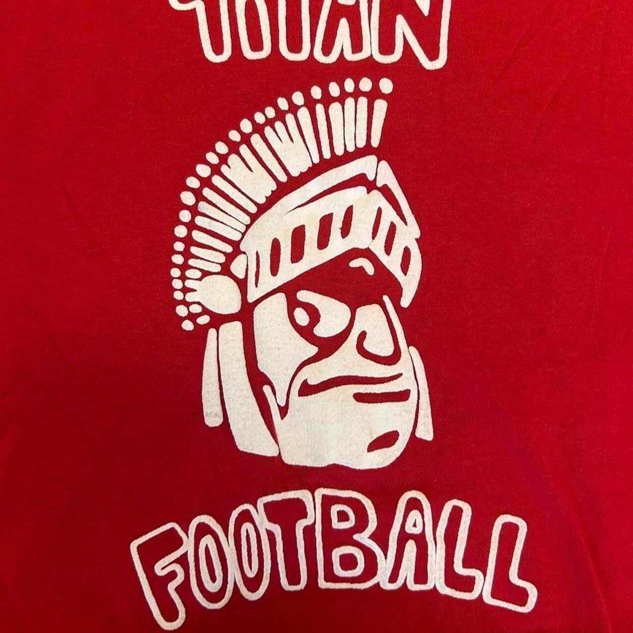 Eagle Sportswear Vintage Titan Football T-Shirt XL Red Trojan Mascot Single Stitch 3