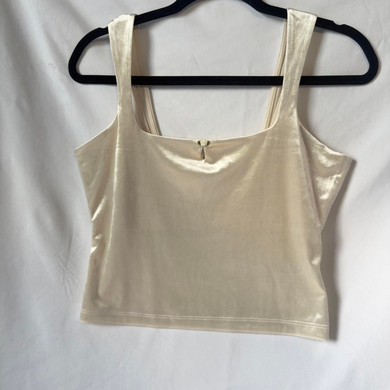 Wild Fable Cream Velvet Tank Top Size S 2