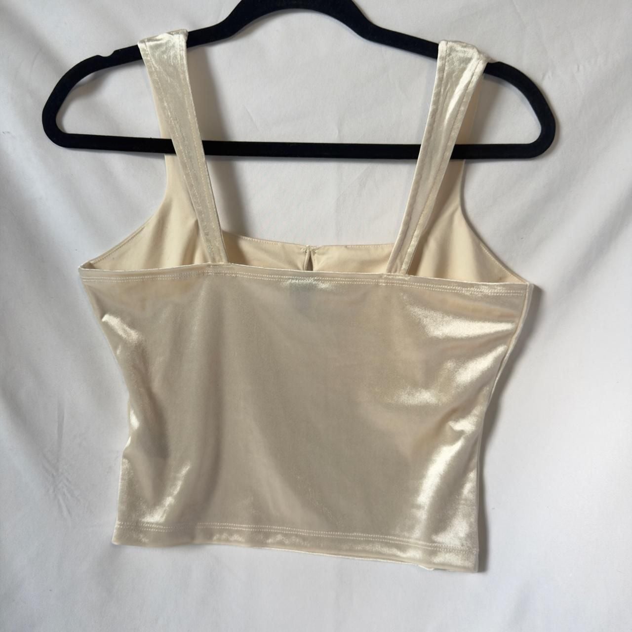 Wild Fable Cream Velvet Tank Top Size S 3