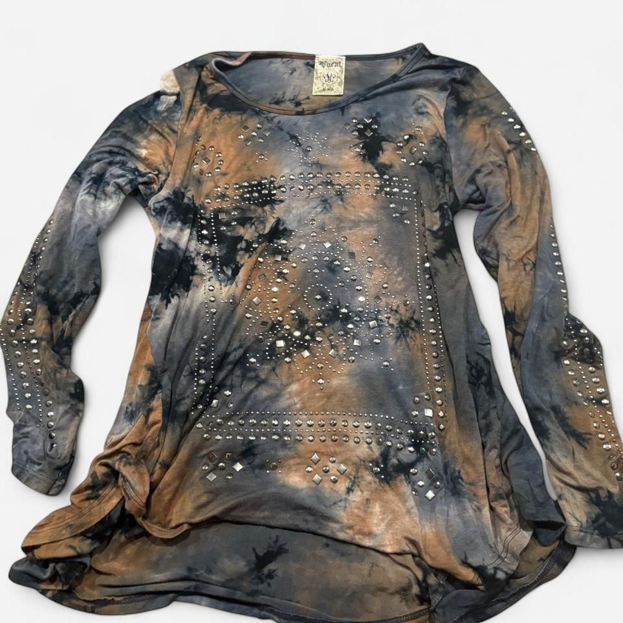 Vocal USA Tie-Dye Studded Long Sleeve Top 3