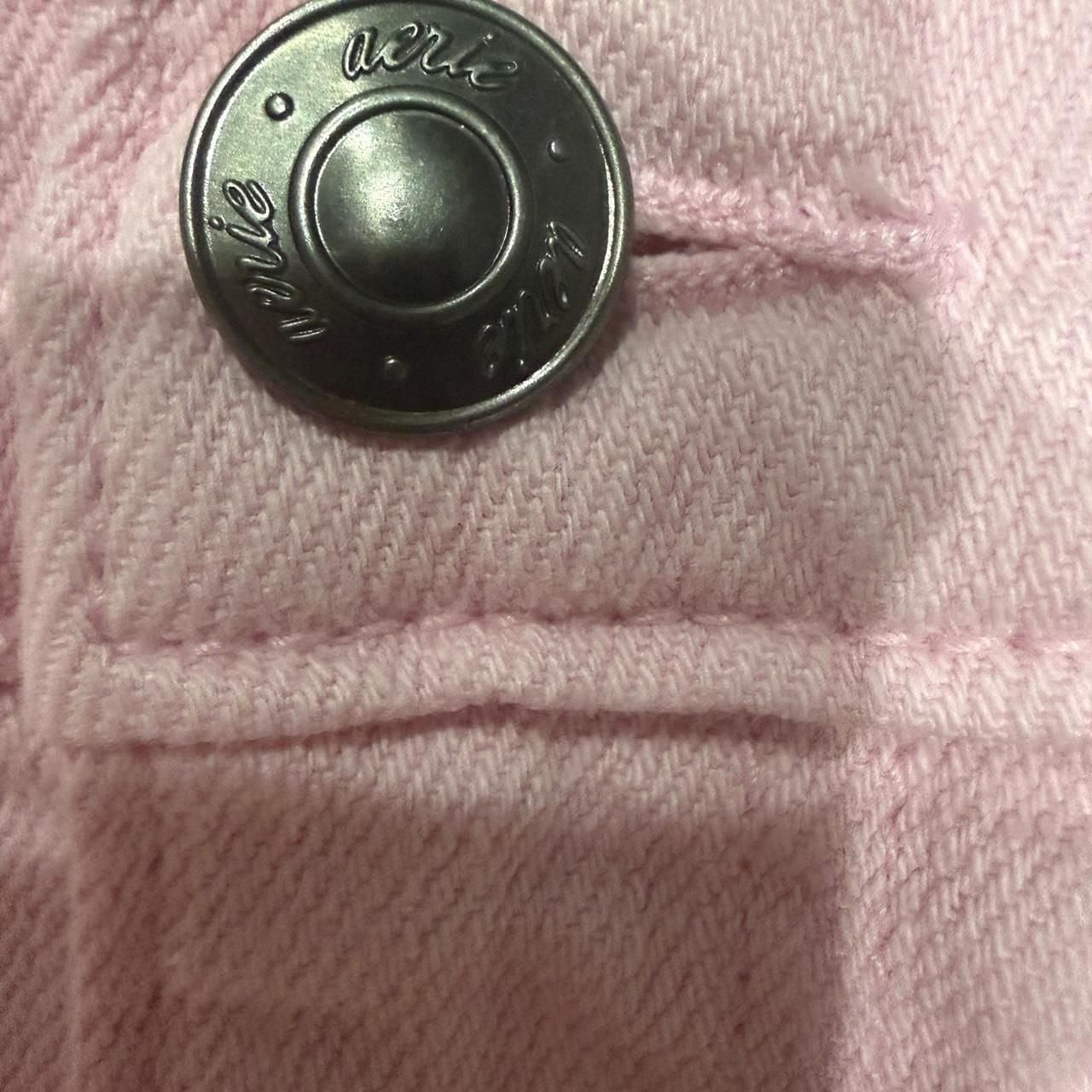 Aerie Pastel Pink Distressed Denim Shorts 5