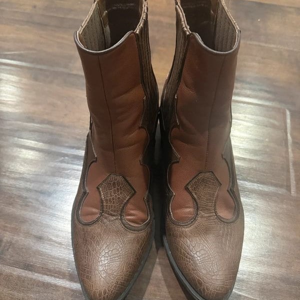 Coconuts by Matisse Brown Vegan Cavalier Western Ankle Boots