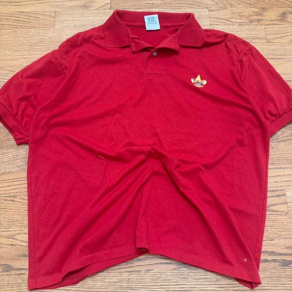 Great American Originals Vintage 90s Polo Shirt XL Red Embroidered