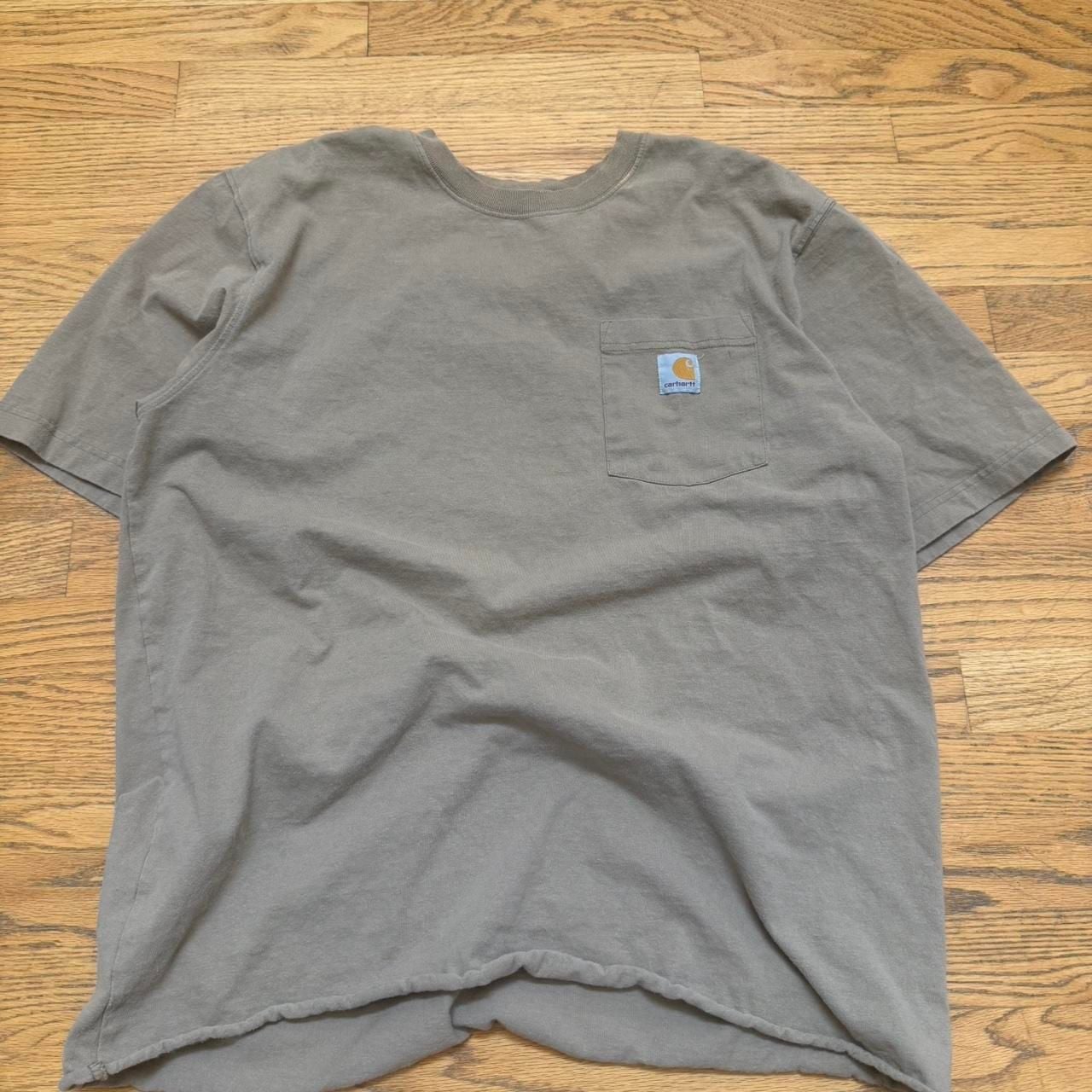 Carhartt Original Fit Pocket T-Shirt Tan Brown L Tall 2