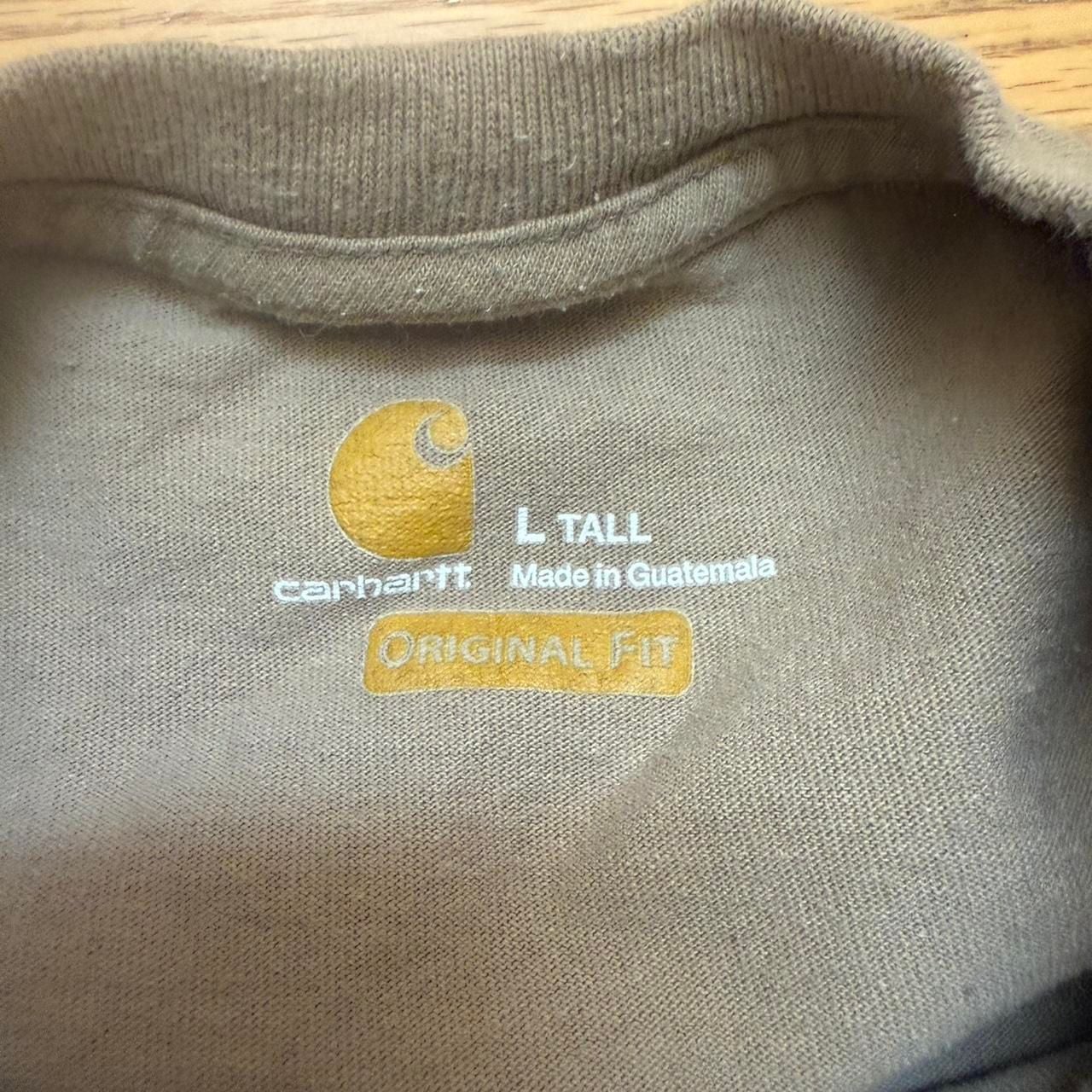 Carhartt Original Fit Pocket T-Shirt Tan Brown L Tall 6