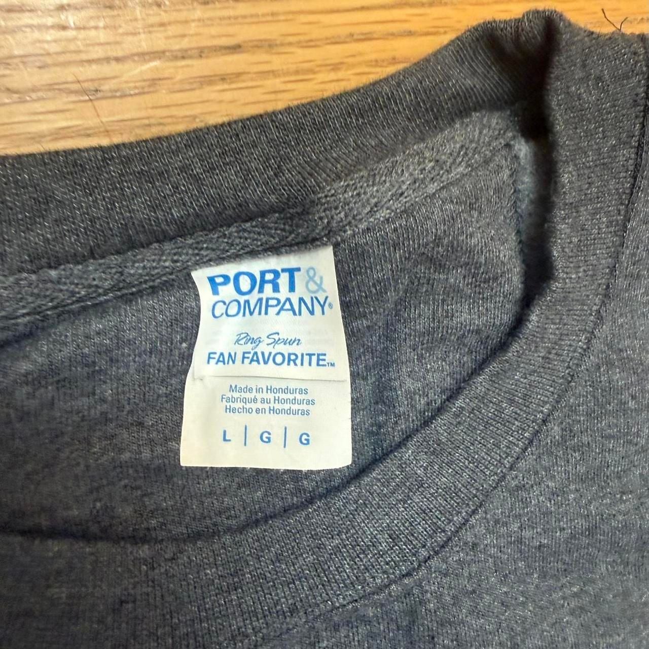 Port & Company USA Fan Favorite Crewneck Sweatshirt Charcoal Grey Size L 4