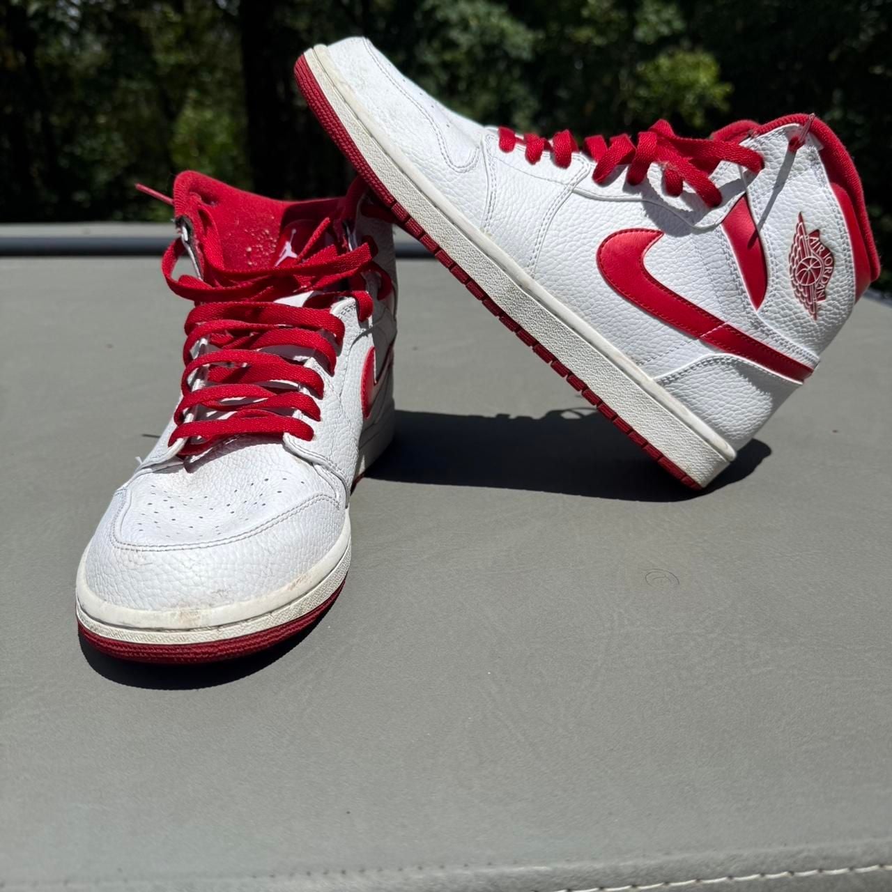 Jordan 1 Mid White Red Men's Sneakers 2
