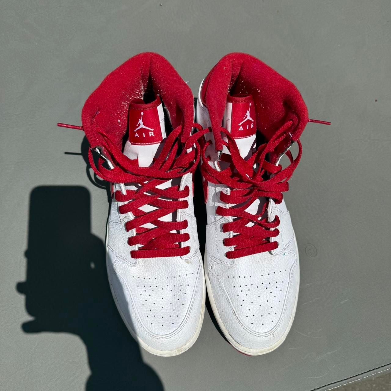 Jordan 1 Mid White Red Men's Sneakers 3