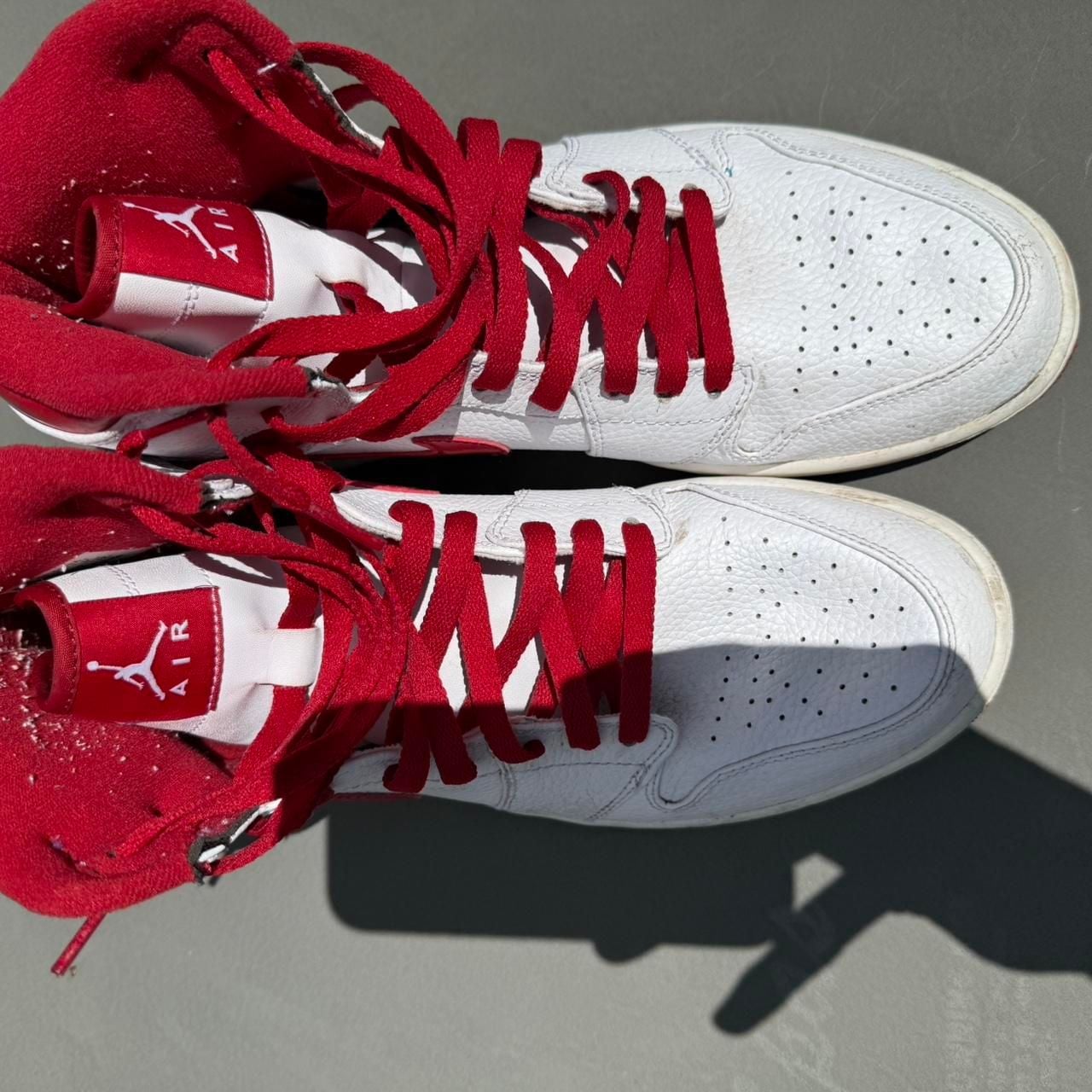Jordan 1 Mid White Red Men's Sneakers 7