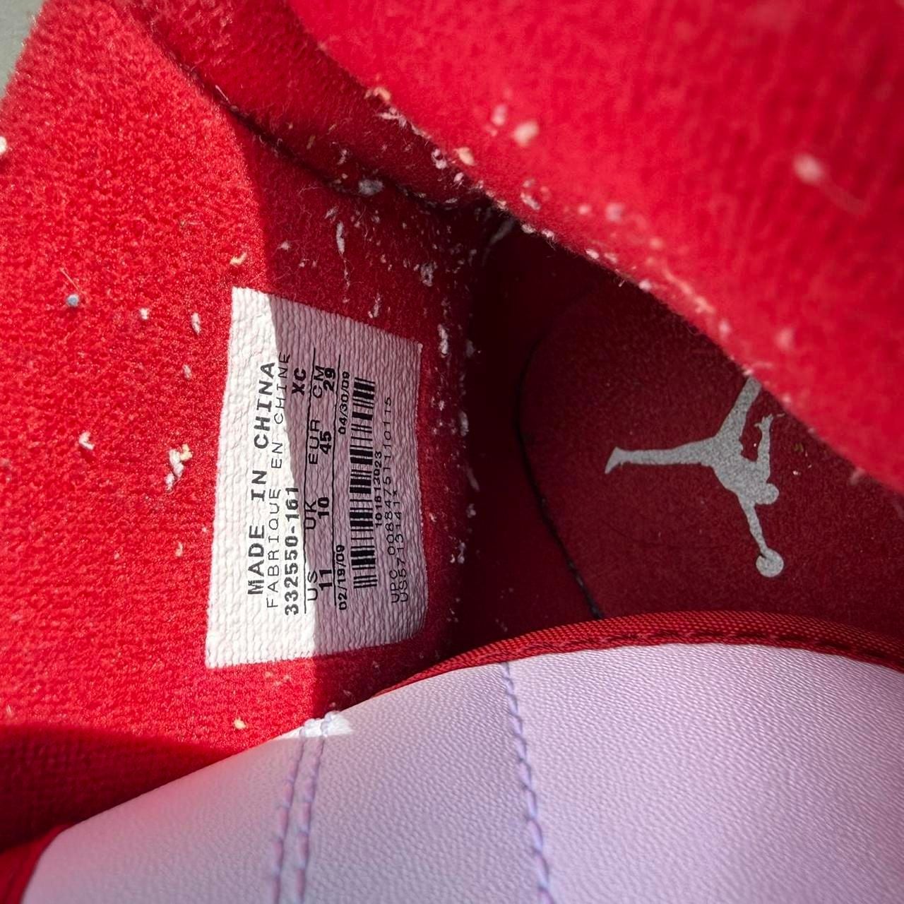 Jordan 1 Mid White Red Men's Sneakers 8