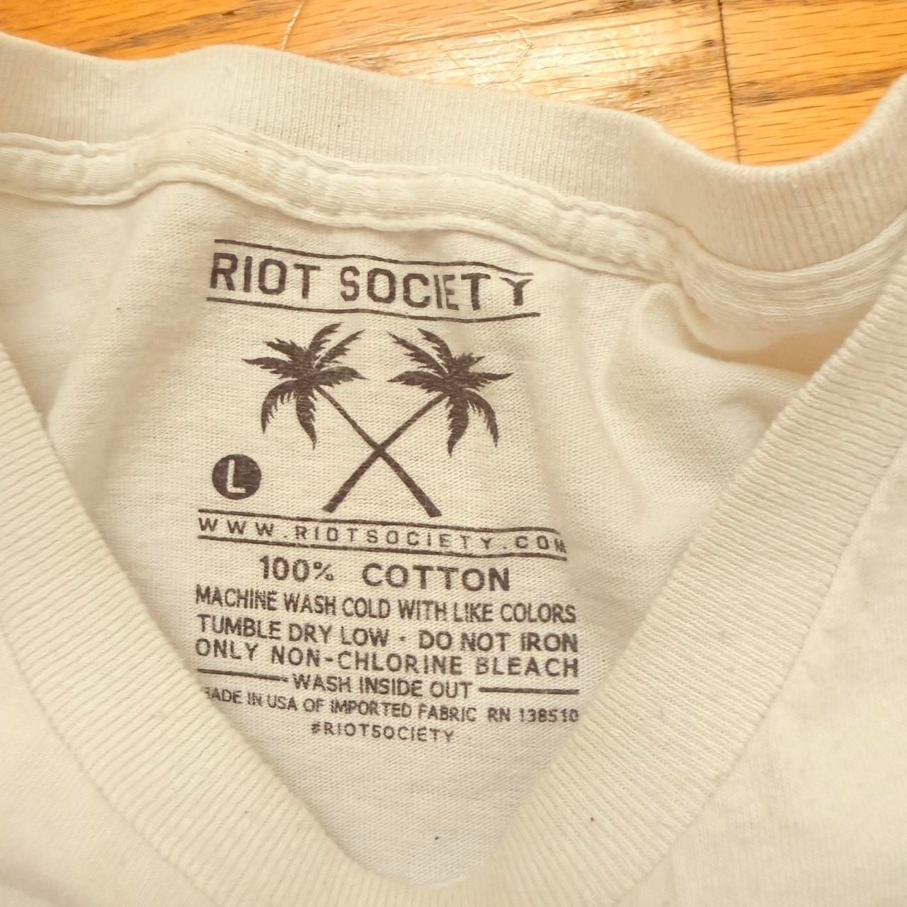 Riot Society Tropical Bear Graphic T-Shirt White 4