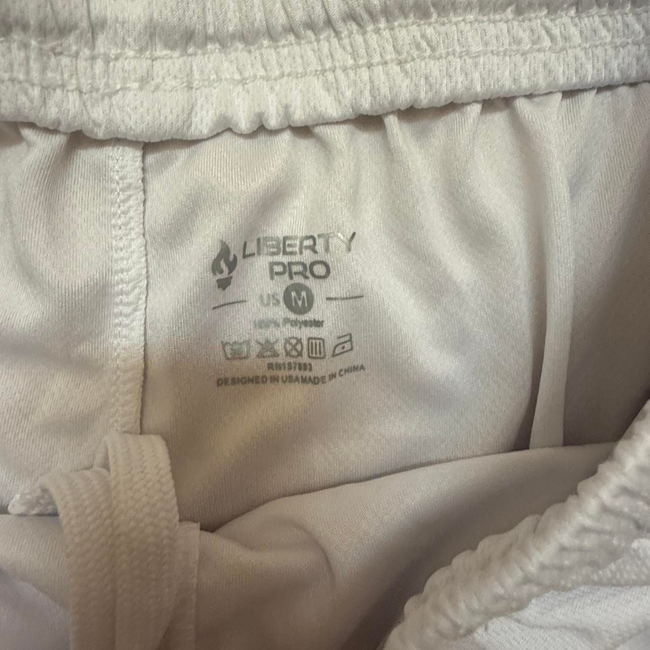 Liberty Pro Athletic Basketball Shorts White Black Size M 4