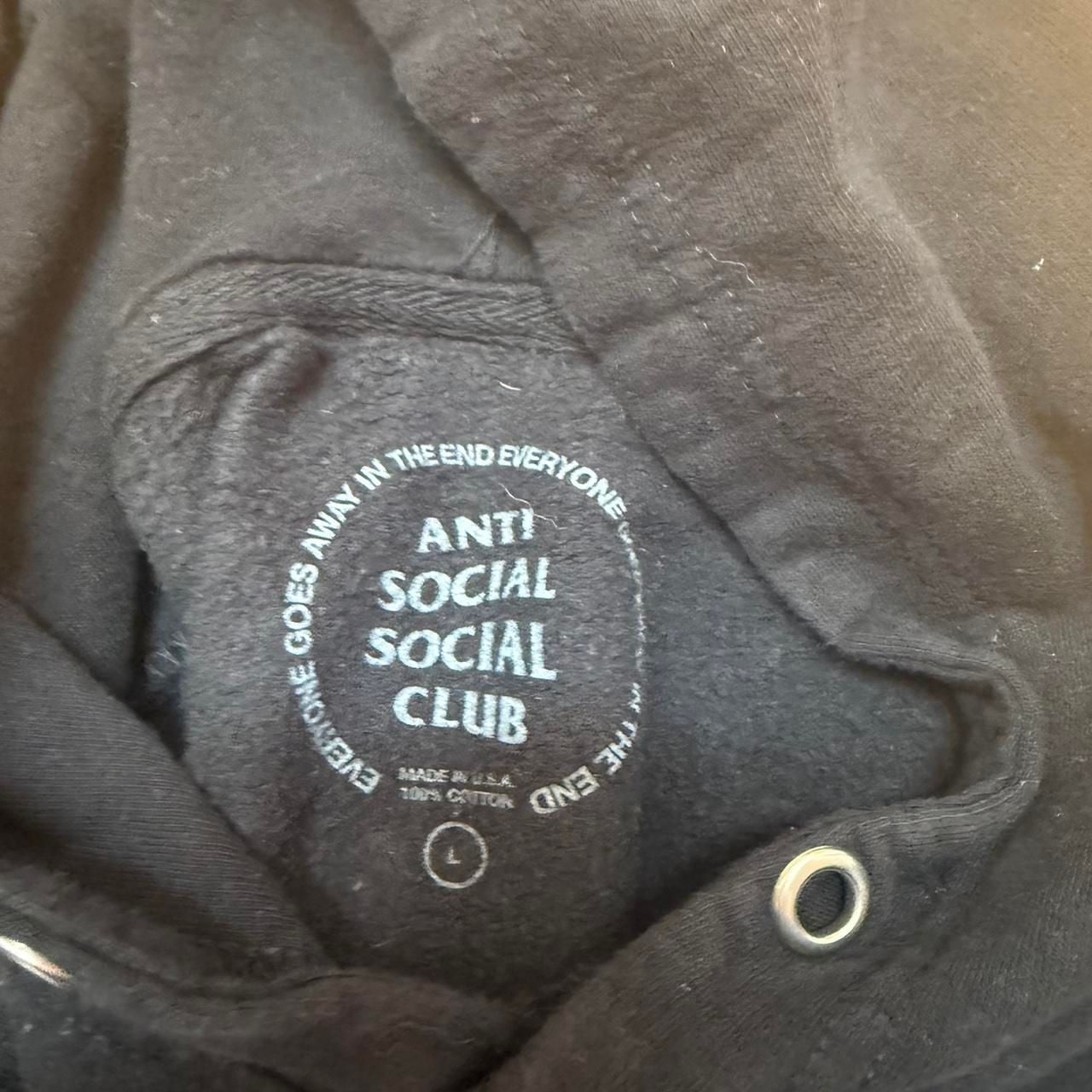 Anti Social Social Club ASSC Arched Logo Black Hoodie 4
