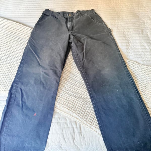 Carhartt B11 BLK Original Dungaree Fit Work Pants Size 32x32 Black