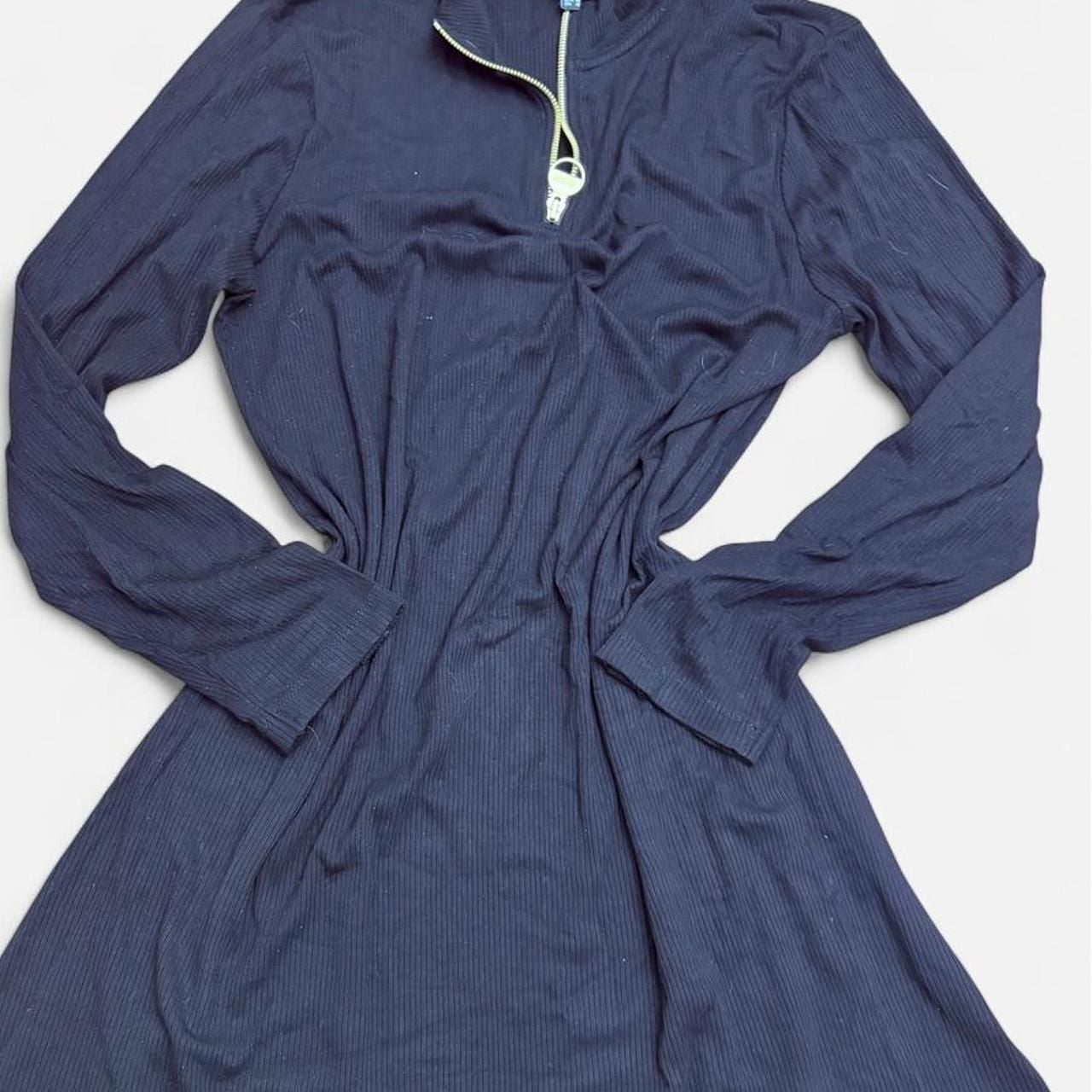 Barbour International Black Ribbed Long Sleeve Quarter Zip Dress 3