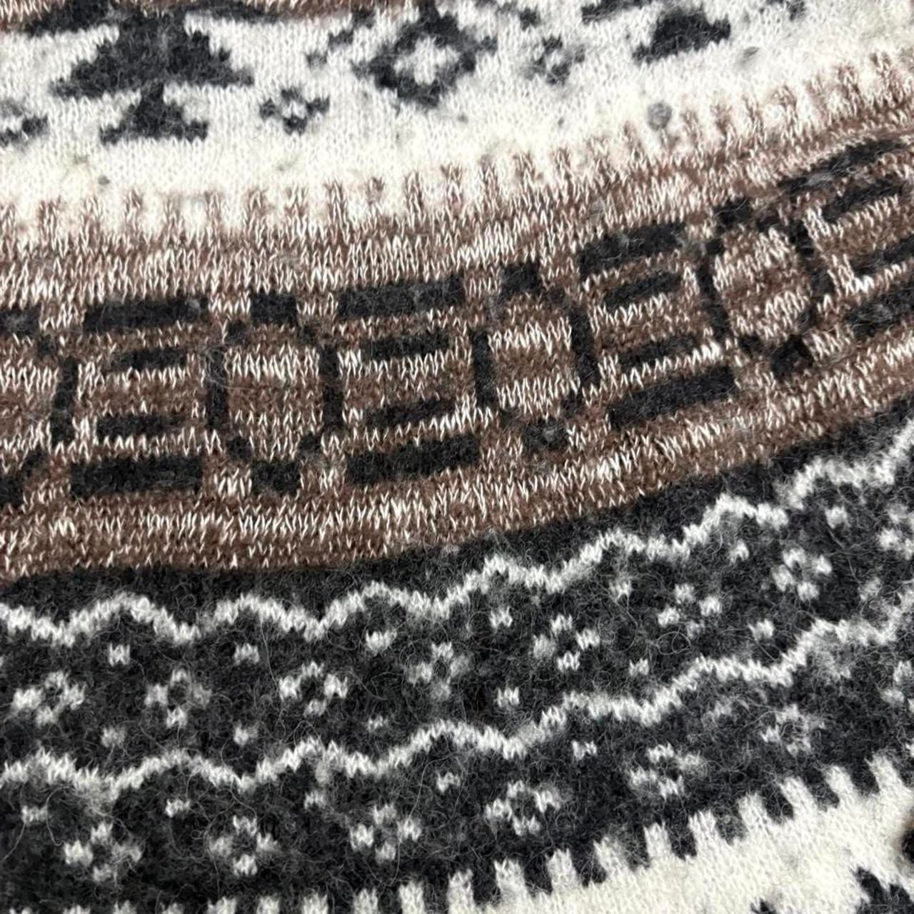 Free People Fair Isle Geometric Patterned V-Neck Sweater Small 5