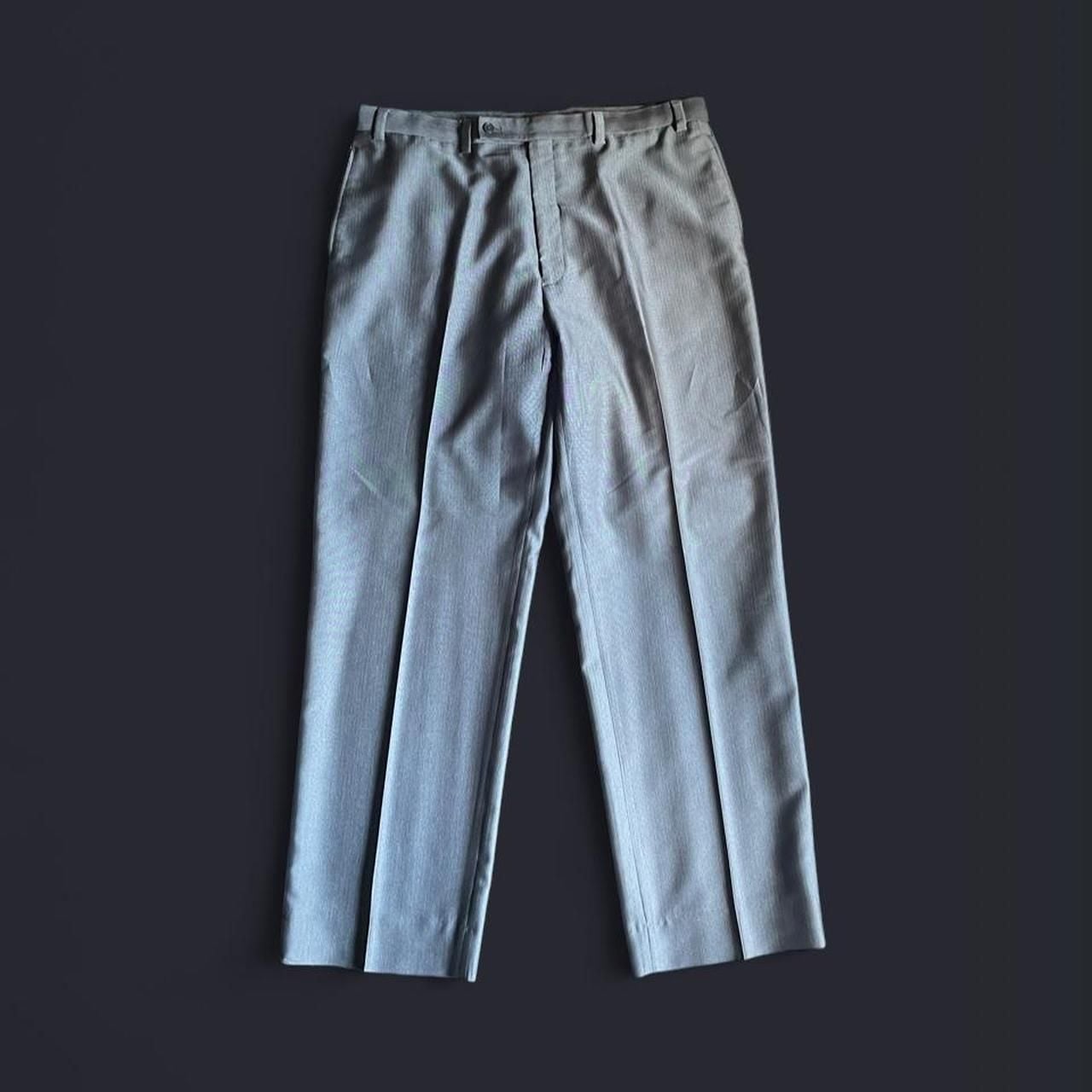 Calvin Klein 2 Piece Suit 44R 38x30 Pants Gray Herringbone - Read Description 7