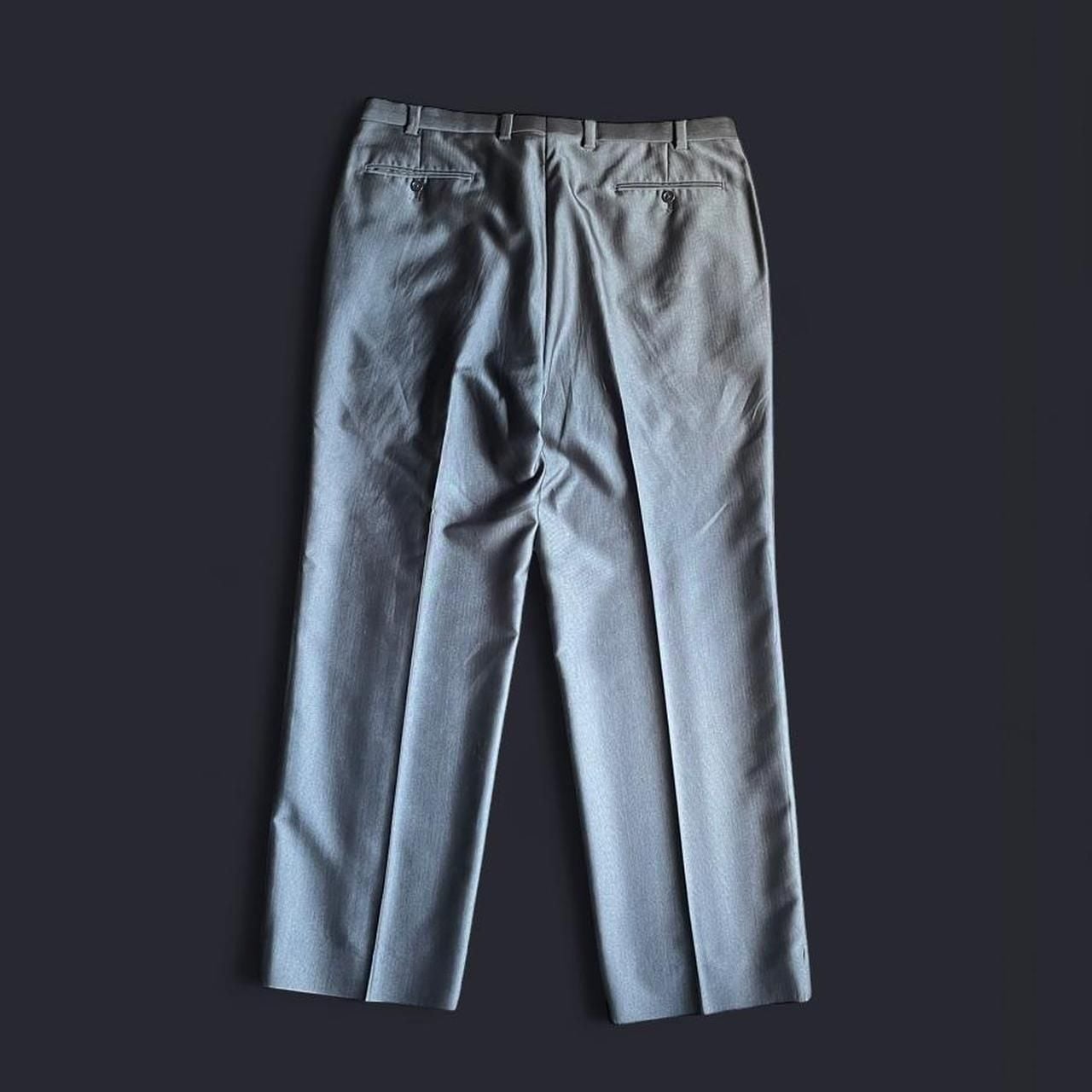 Calvin Klein 2 Piece Suit 44R 38x30 Pants Gray Herringbone - Read Description 8
