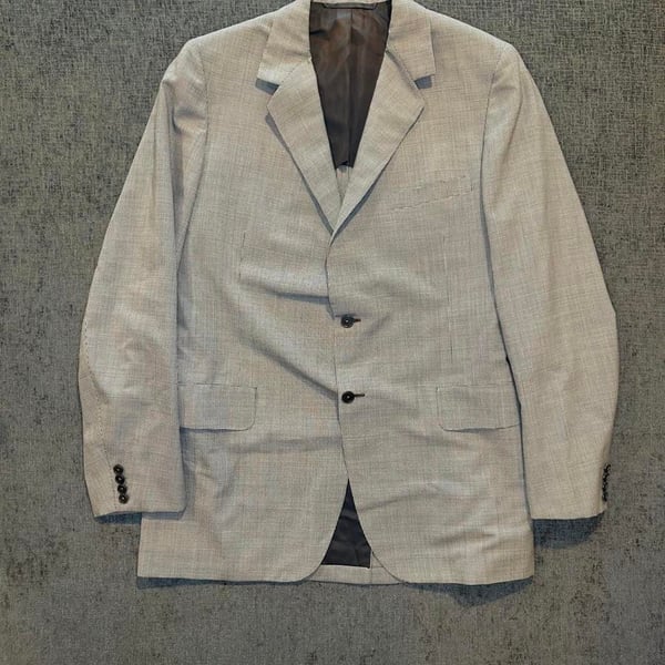 Oxxford Clothes The Claymore Shop Gray White Checkered Suit