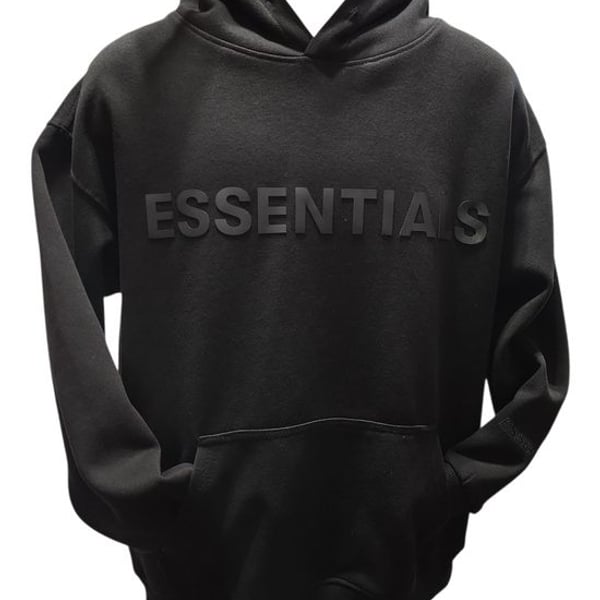 Essentials Fear of God Sweatshirt Mens Small Black Pullover Hoodie Streetwear