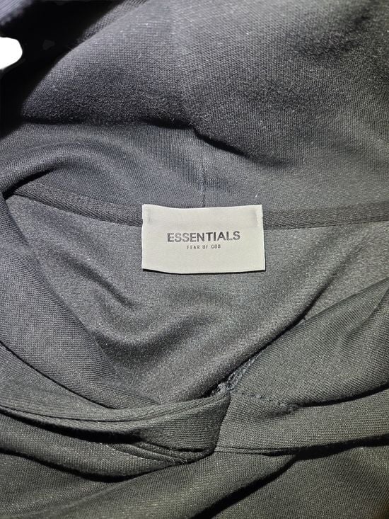 Essentials Fear of God Sweatshirt Mens Small Black Pullover Hoodie Streetwear 7
