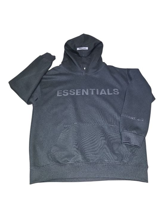Essentials Fear of God Sweatshirt Mens Small Black Pullover Hoodie Streetwear 9