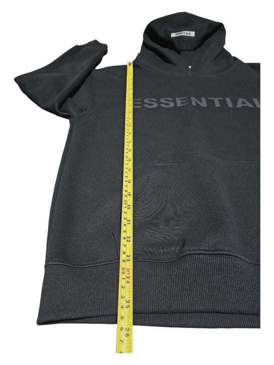 Essentials Fear of God Sweatshirt Mens Small Black Pullover Hoodie Streetwear 11