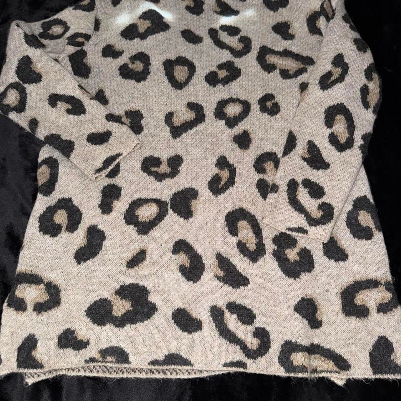 Modern Canvas Leopard Print Cardigan Sweater XL 6