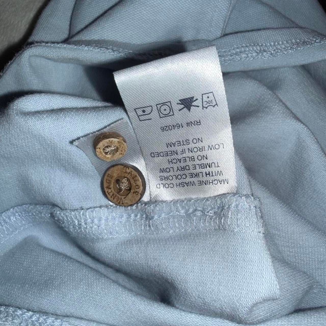 Tailor Vintage Light Blue Long Sleeve Button Up Shirt M Slim Fit 7