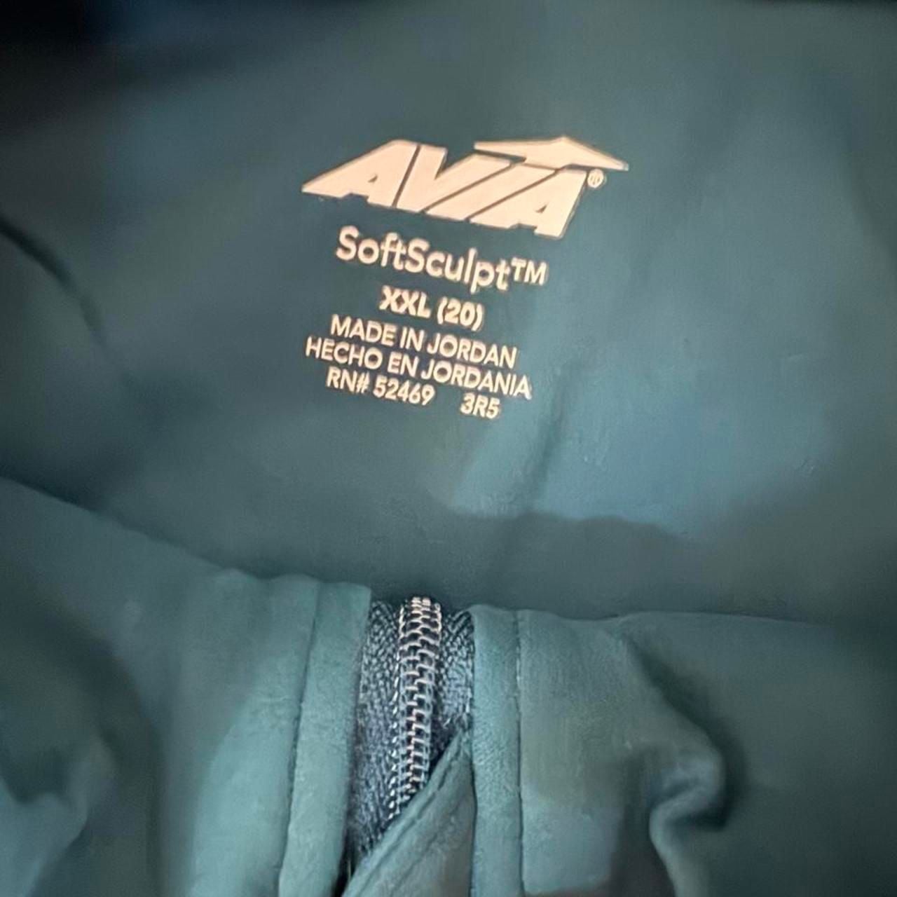 AVIA SoftSculpt Full Zip Active Jacket Dark Green XXL 20 3
