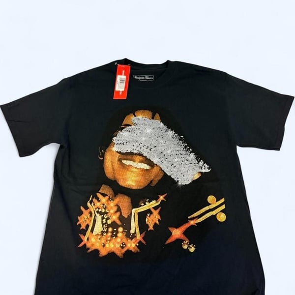 Headgear Classics Black Graphic Tee Size L Michael Jackson Sequin