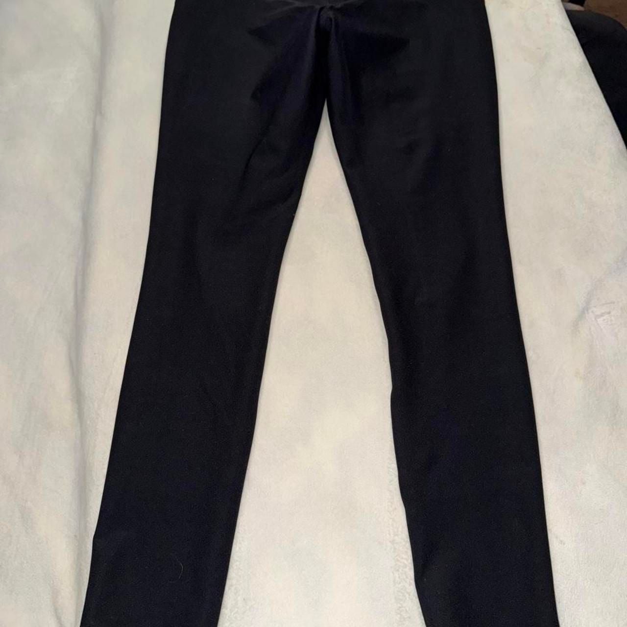 MPG Black Moto Leggings with Textured Knee Panels 6