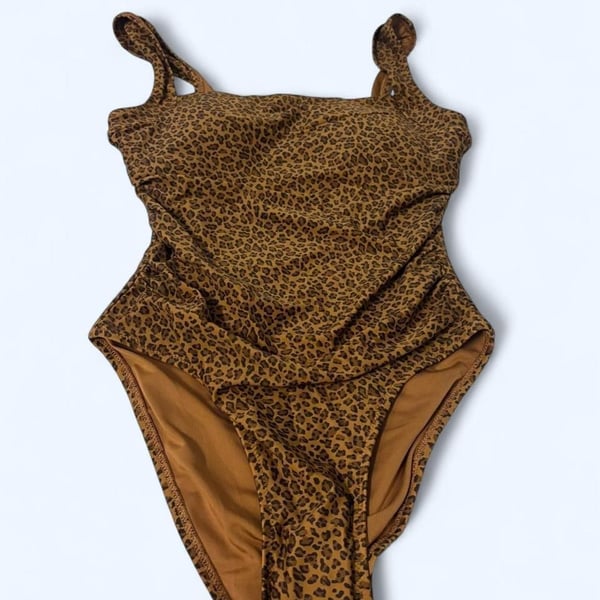 J.Crew Leopard Print One-Piece Swimsuit Size 4 CI229