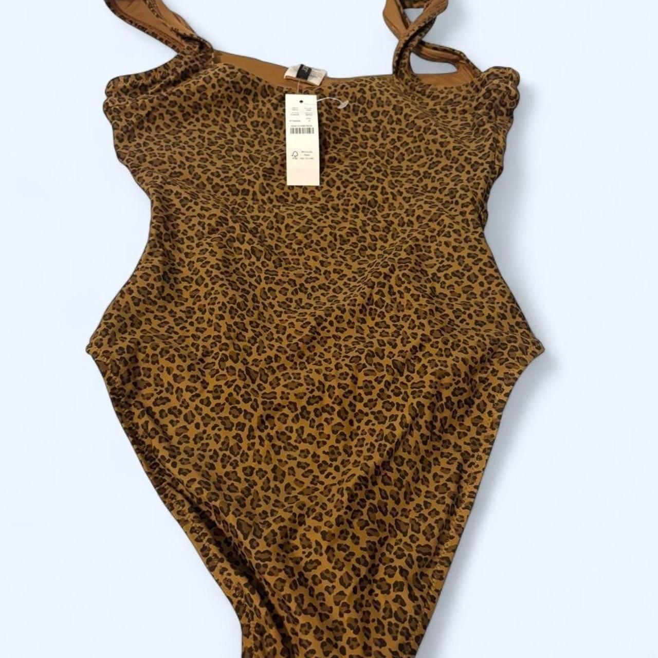J.Crew Leopard Print One-Piece Swimsuit Size 4 CI229 3