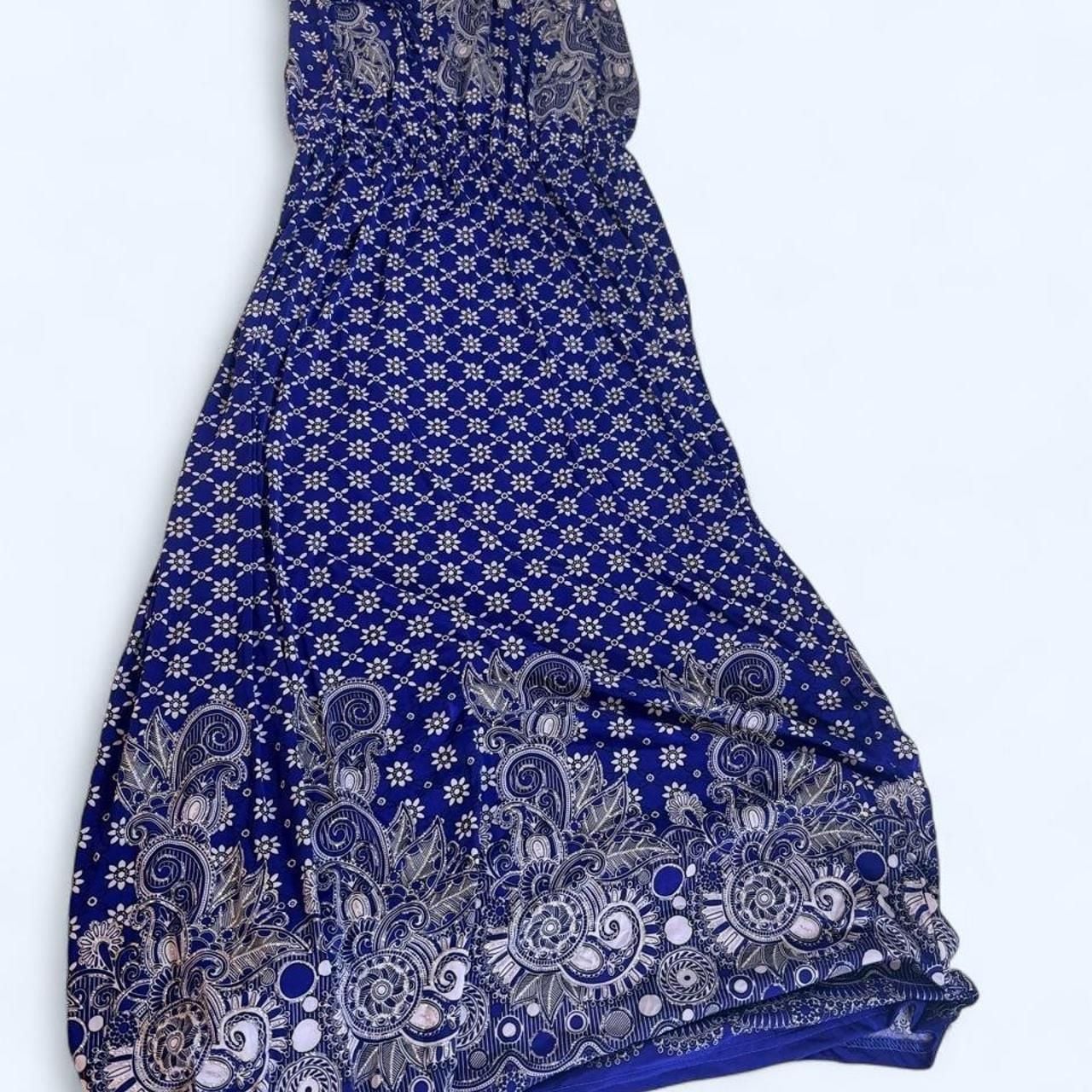 Seven Islands Blue Paisley Floral Maxi Dress 2